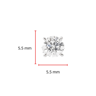 Aretes de oro blanco de 14 quilates con diamantes cultivados en laboratorio de 1,50 quilates
