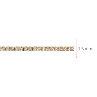 Brazalete de tenis con diamantes de 2,00 quilates en oro amarillo de 10 quilates