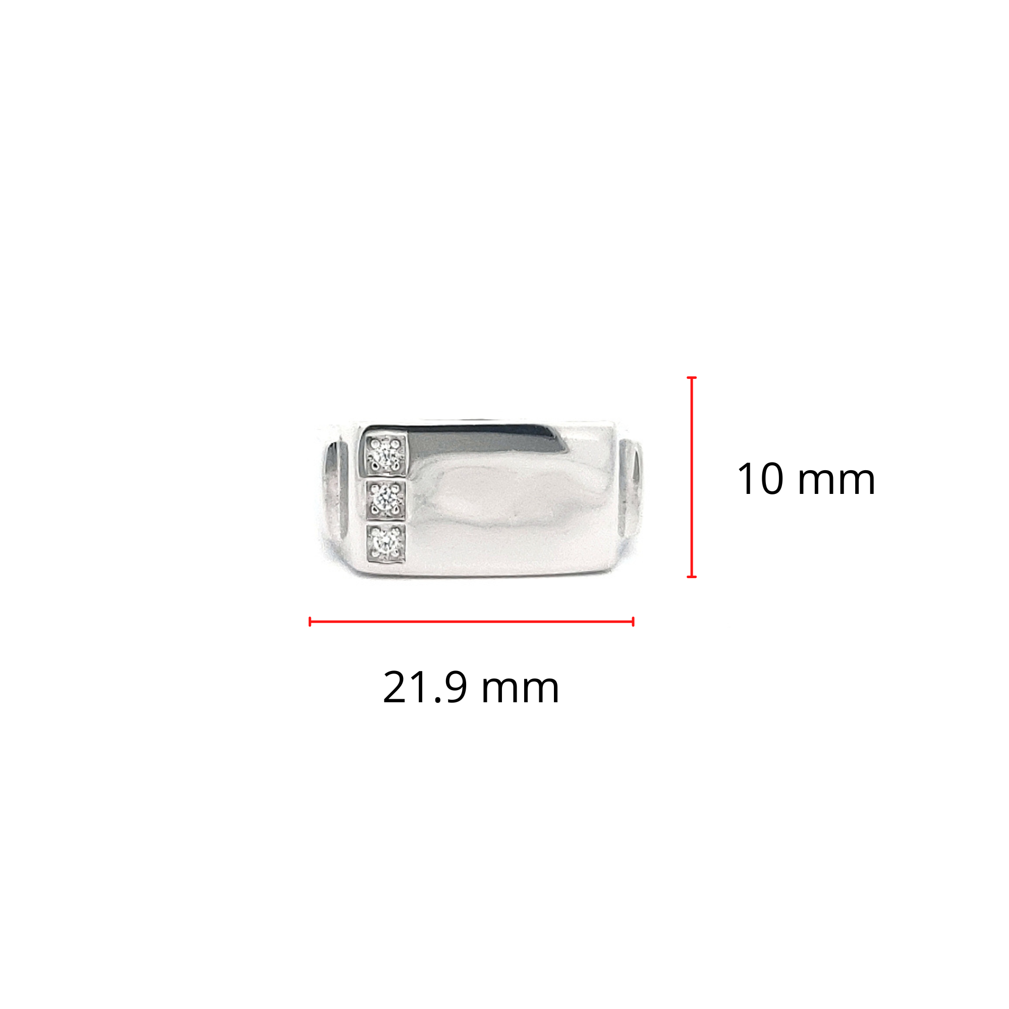 Silver 925 High Polish Cubic Zirconia Engravable Ring