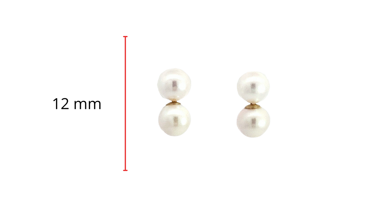 14K Yellow Gold 7-7.5mm Cultured Pearl Earring