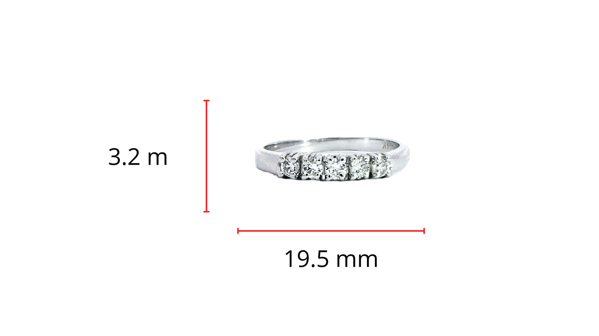 14K White Gold 0.33cttw Diamond Ring, size 6.5