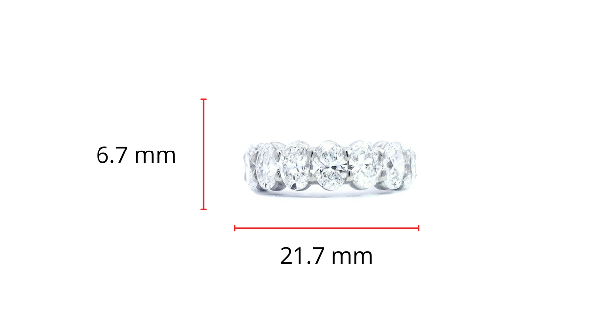 14K White Gold 3.75cttw Lab Grown Oval Cut Diamond Engagement / Anniversary Ring - Size 7