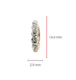 10K Yellow Gold 0.08cttw Diamond Hoop / Huggie Earrings