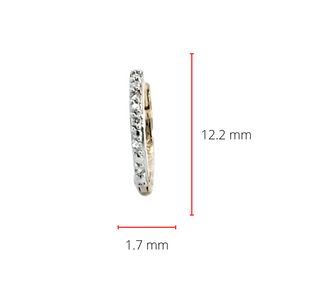 Pendientes tipo argolla/huggie con diamantes de 0,05 quilates en oro amarillo de 10 quilates