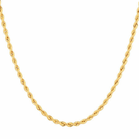 10K Yellow Gold 2.0mm Rope Chain with Lobster Clasp - 18 Inches