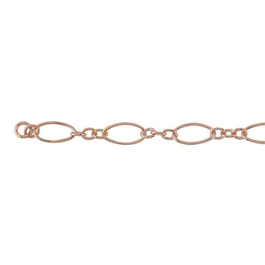 Cadena Aspen, cadena rosa llena de oro 14/20 por pulgada - pulsera / collar / tobillera joyería permanente