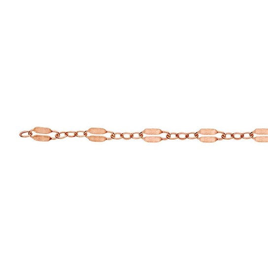 Cadena Bryce, cadena rosa llena de oro 14/20 por pulgada - pulsera / collar / tobillera joyería permanente