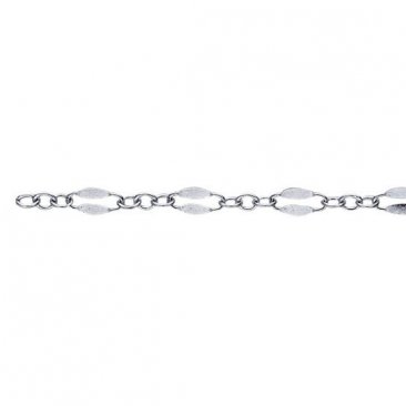 Cadena Bryce, cadena de plata de ley por pulgada - pulsera / collar / tobillera joyería permanente