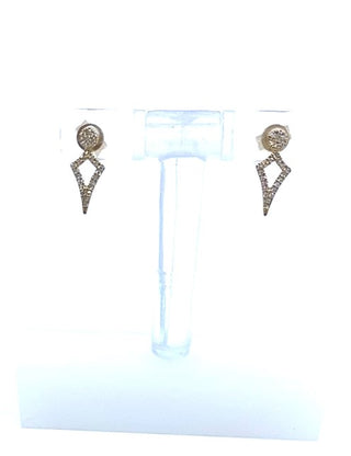 Aretes de diamantes de 0,11 quilates en oro amarillo de 14 quilates