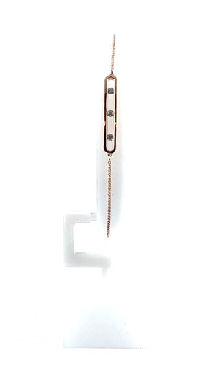 Pulsera de tenis de diamantes en oro rosa