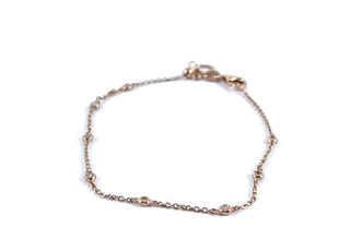 Pulsera de tenis de diamantes en oro rosa