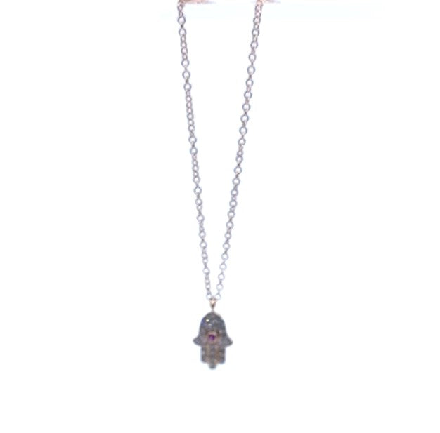 Rose Gold Diamond Hamsa Pendant