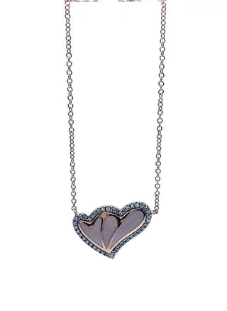 Pink Enamel & Rose Gold Diamond Pendant