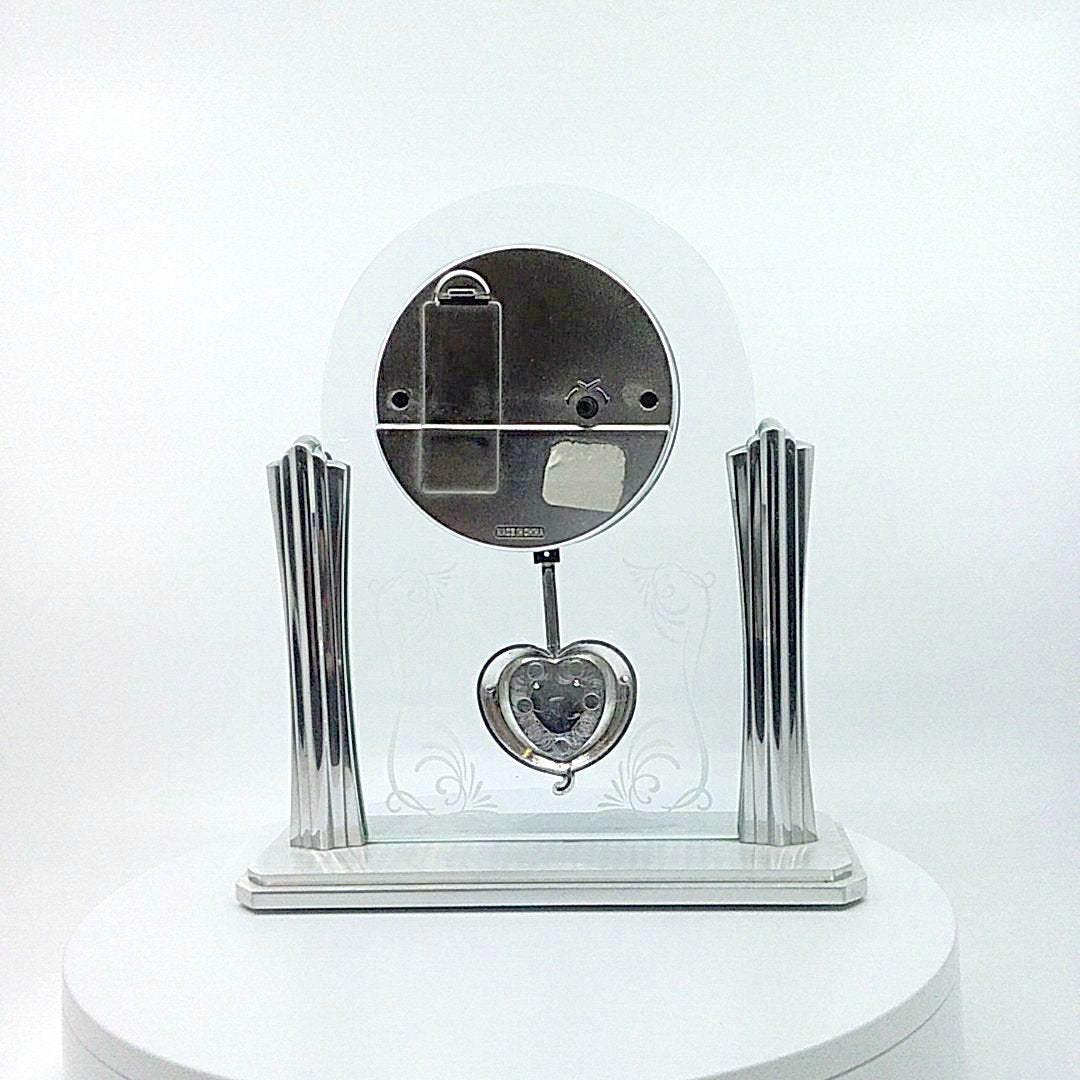 Heart Pendulum Glass Clock