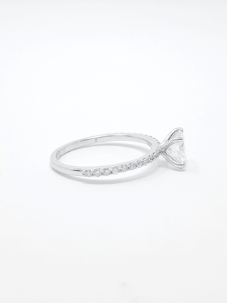 Diamond and Moissanite Engagement Ring