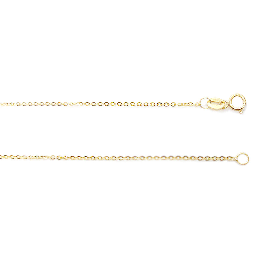 10K Gold Rolo Chain with Spring Clasp - 1 mm - Various Length