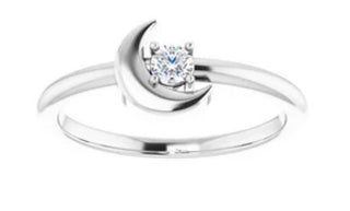 14K Yellow 1/10 CT Natural Diamond Celestial Ring