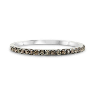 Banda de pavé de diamantes color champán de 0,15 quilates en oro blanco, amarillo o rosa de 14 quilates