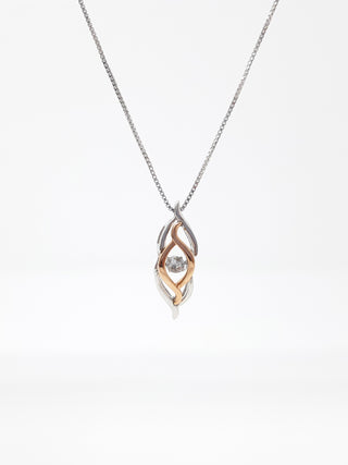Colgante de plata canadiense con diamantes