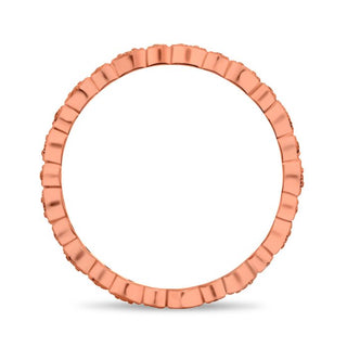 14K White, Yellow or Rose Gold 0.07cttw Diamond Marquise & Dot Eternity Band