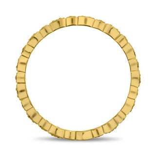14K White, Yellow or Rose Gold 0.07cttw Diamond Marquise & Dot Eternity Band