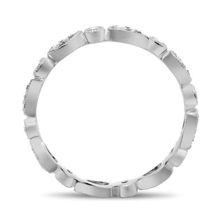 14K White, Yellow or Rose Gold 0.22cttw Diamond Paisley Eternity Band