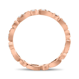 14K White, Yellow or Rose Gold 0.22cttw Diamond Paisley Eternity Band