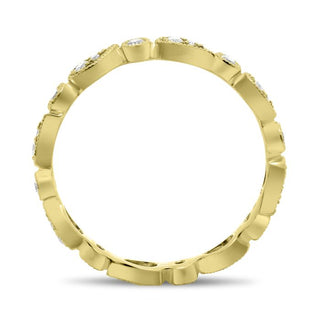 14K White, Yellow or Rose Gold 0.22cttw Diamond Paisley Eternity Band