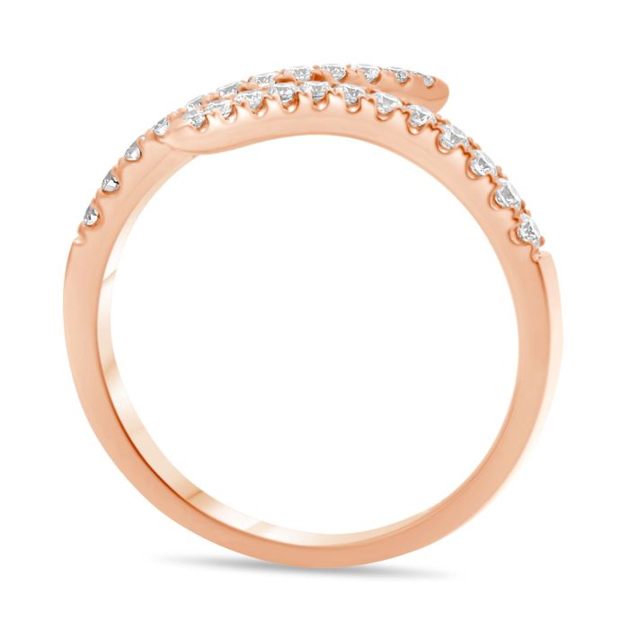 14K White, Yellow or Rose Gold 0.31cttw Diamond Wrap Ring