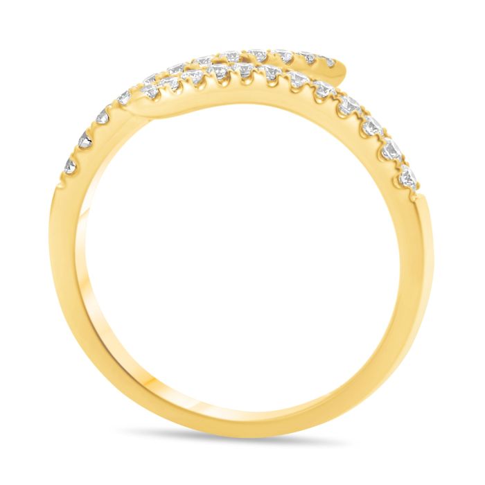 14K White, Yellow or Rose Gold 0.31cttw Diamond Wrap Ring