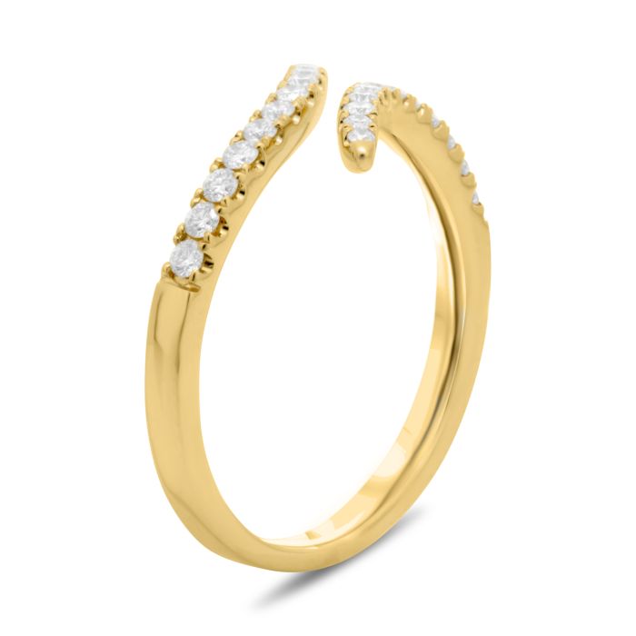 14K White, Yellow or Rose Gold 0.31cttw Diamond Wrap Ring