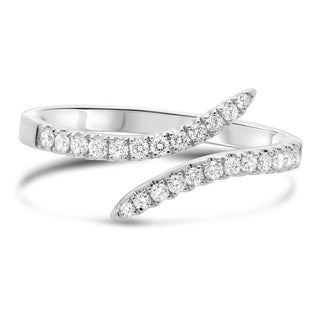 14K White, Yellow or Rose Gold 0.31cttw Diamond Wrap Ring