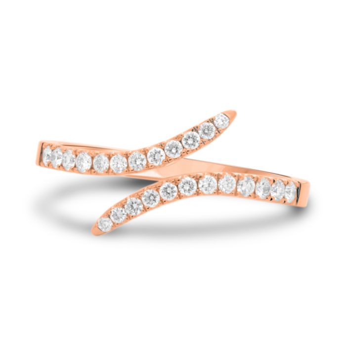 14K White, Yellow or Rose Gold 0.31cttw Diamond Wrap Ring