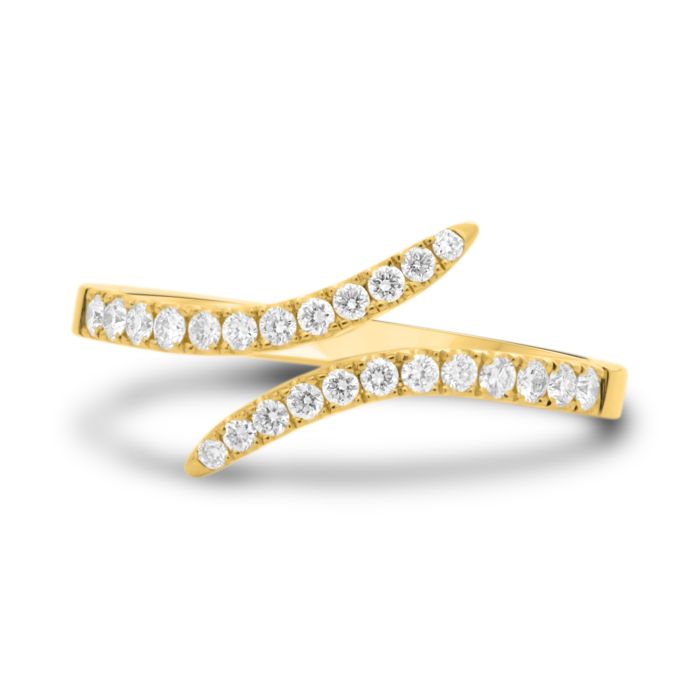 14K White, Yellow or Rose Gold 0.31cttw Diamond Wrap Ring