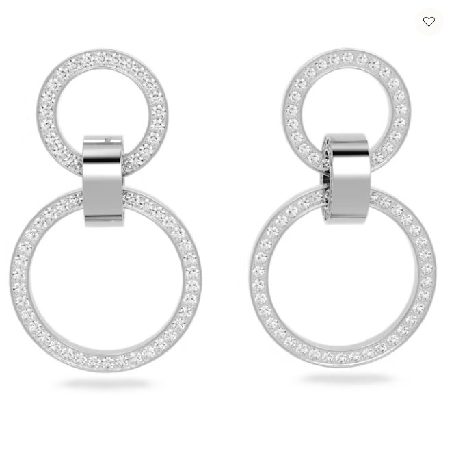 Swarovski Hollow Hoop Earrings 5636503- Discontinued